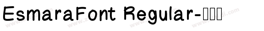 EsmaraFont Regular字体转换